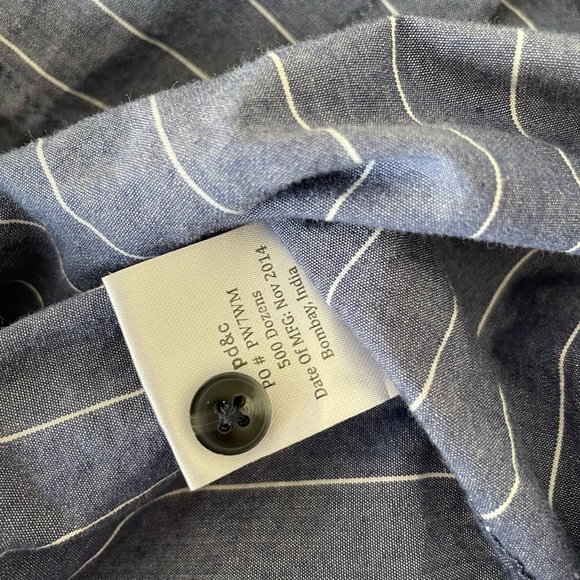 Men’s striped casual button up - Picture 4 of 6